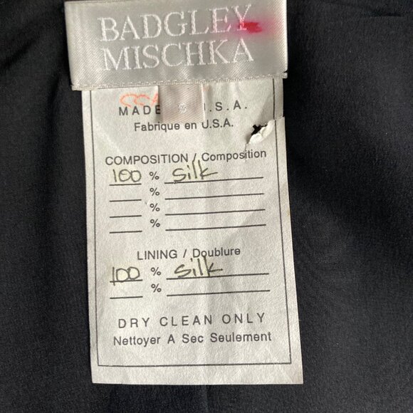 STUNNING COUTURE BAGDLEY MISCHKA COCKTAIL BEADED STRAPLESS DRESS & JACKET 8 SILK - Picture 10 of 10